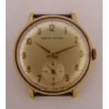 9ct yellow gold Smiths Astral gentlemans wristwatch with subsidiary seconds dia