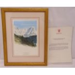 Prince Charles limited edition framed and glazed polychromatic lithographic print titled Annapurna