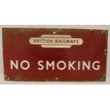 British Rail rectangular enamel metal sign circa 1950/1960 from Radlett Station, 30.5 x 61cm