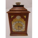 A miniature 18th century copy of a Charles Frodsham bracket clock with pierced mahogany and glass