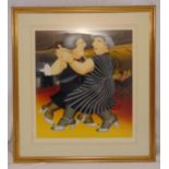 Beryl Cook framed and glazed limited edition polychromatic print 235/300 titled Dancing on the