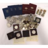 A quantity of GB coins to include Festival of Britain cased crowns