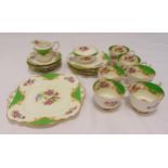 Paragon Rockingham pattern teaset to include plates, cups, saucers (21)