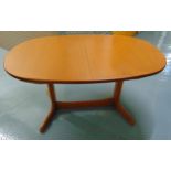 G-Plan extending oval teak dining table circa 1970, 195 x 99cm