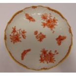 Herend Victoria pattern dish decorated with butterflies and flowers, marks to the base, 26cm