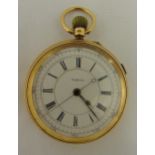 John Hawley & Son 18ct yellow gold open face pocket watch