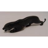 WHW Hagenauer Art Deco bronze figurine of a jaguar signed to the base, 26.5cm long