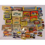 A quantity of diecast models to include Corgi, Matchbox and Vanguard, some in original packaging (