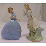 Two Lladro figurines of ladies in Edwardian costume, marks to the bases, tallest 28cm (h)