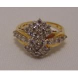 14ct yellow gold and diamond ring, approx 4.0g