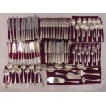 A quantity of silver plated Dubarry pattern flatware to include knives, forks, spoons, fish knives