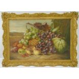 Thomas Hooper framed oil on canvas still life of fruits, signed bottom right, 35.5 x 53cm