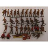 A quantity of diecast Britains military figurines of soldiers from WW1 (35)