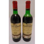 Chateau Malartic Lagraviere 1972 Grand Cru Classe two 75cl bottles