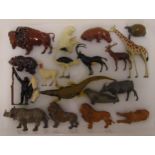 A quantity of diecast Britains animals to include lions, buffalo and a giraffe (20)