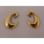 A pair of 14ct yellow gold earrings approx weight 2.2g