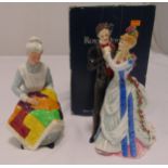 Two Royal Doulton figurines Anniversary HN3625 and Eventide HN2814, tallest 20cm (h)