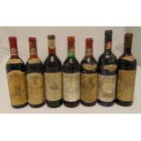 A quantity of red wine to include Ruffino Riserva Ducale Chianti 1982, Vattoria Vignale Chianti