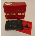 Leica M5 camera 10502 in original packaging to include instructions