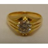 18ct yellow gold and diamond ring, approx total weight 8.4g