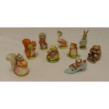 A quantity of Beswick figurines to include Peter Rabbit, Jemima Puddleduck, Squirrel Nutkin, Timmy