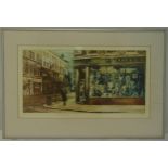 Alyson Hunter framed and glazed polychromatic artist proof titled Old Compton Street/Dean Street,