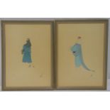 A pair of Erte signed artist proof fashion studies, signed bottom right, 26 x 17cm