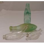 Two glass feeding bottles and two carbonated water bottles circa 1920 (4)