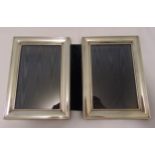 A hallmarked silver double rectangular photograph frame, 19cm (h)