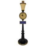 Jaeger LeCoultre Rue De La Paix 8 day lamp post clock, on circular spreading base, 28cm (h)