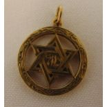 9ct yellow gold Star of David, approx total weight 5.3g