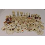 A quantity of crested china to include Goss of various form and shape (90)