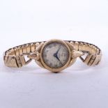 A lady's 9ct gold-cased Rolex Tudor wristwatch, stamped to the inside of the back case (no winding