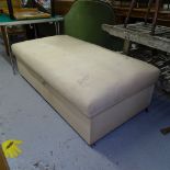 An Edwardian upholstered ottoman, L155cm, H50cm, D82cm