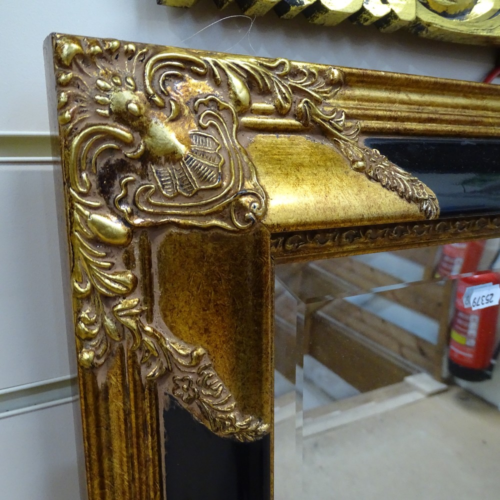 2 modern gilt-framed wall mirrors - Image 2 of 2