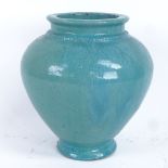 A Chinese turquoise glaze pottery baluster vase, height 20cm