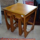 A G Plan teak nest of 3 occasional tables