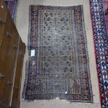An Antique red ground Persian prayer rug, 135cm x 74cm