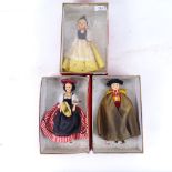 3 Peggy Nisbet dolls in original boxes