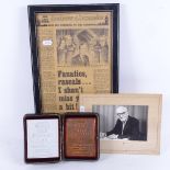 POLITICAL INTEREST - a group of items relating to Andrew Alexander (Political Writer of the Year