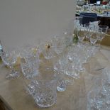 Various drinking glasses, including Brandy balloons, Sherry glasses, Claret etc
