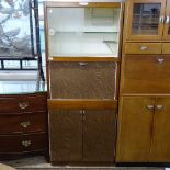 An Eastham Vintage stained wood maid saver cabinet, W74cm, H174cm, D39cm