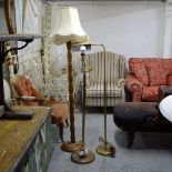 2 gilt-metal standard lamps, and another (3)