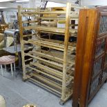 A pine 6-tier baker's rack, W120cm, H173cm, D55cm