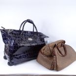 A Jasper Conran travel bag, and a dogtooth check bag