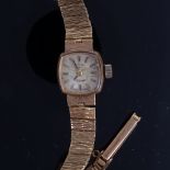 A lady's Rotary 9ct gold-cased wristwatch, with 9ct gold articulate strap, 16.6g gross