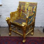A replica golden throne of King Tutankhamun