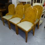 A set of 6 burr-walnut veneered-effect dining chairs