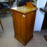 An Edwardian satinwood pot cupboard, W38cm, H83cm, D36cm