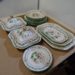 A group of Copeland Spode Mayfair pattern dinnerware, exclusive to Harrods Knightsbridge London,